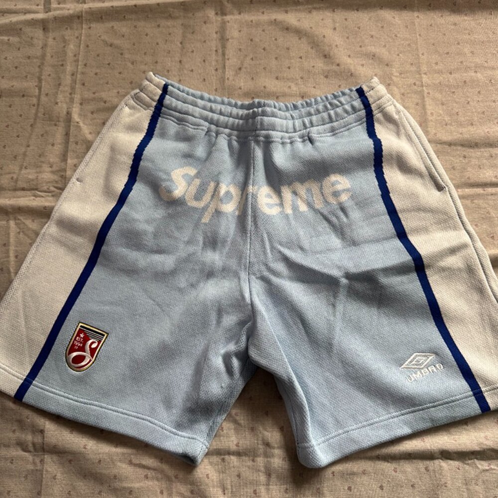 Supreme Umbro Knit Soccer Short Light Blue